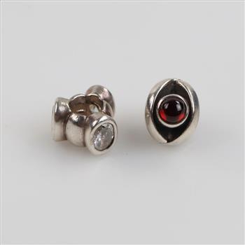 Pandora Silver Charms, 2 Pieces