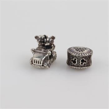 Pandora Silver Disney Charms, 2 Pieces
