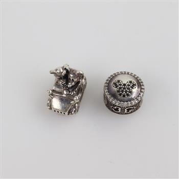 Pandora Silver Disney Charms, 2 Pieces