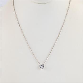 Pandora Silver Elevated Heart Necklace