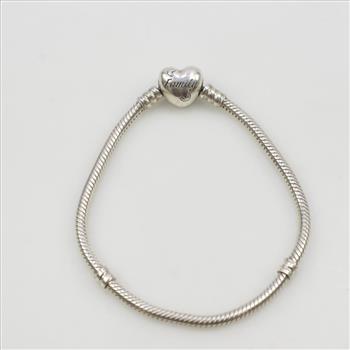 Pandora Silver 'Family Tree' Heart Clasp Bracelet