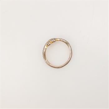 Pandora Silver GP Clear Stone Sparkling Wishbone Heart Ring