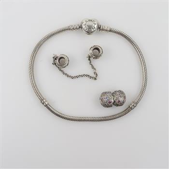 Pandora Silver Jewelry, 3 Pieces