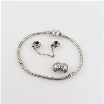 Pandora Silver Jewelry, 3 Pieces
