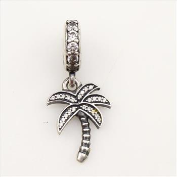 Pandora Silver Sparkling Palm Tree Charm