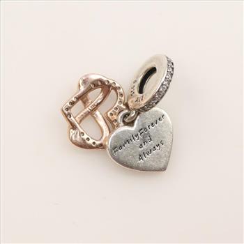 Pandora Sparkling Infinity Heart Dangle Silver Charm