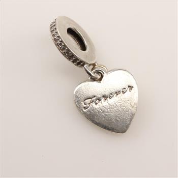 Pandora Sterling Silver 14kt Gold Forever Dangle Charm