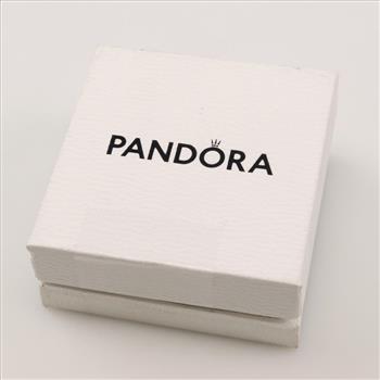 Pandora Sterling Silver Asymmetrical Heart Hoop  Earrings