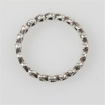 Pandora Sterling Silver Band Of Hearts Ring