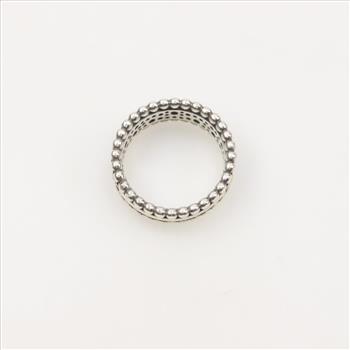Pandora Sterling Silver Beaded Pave Band Ring