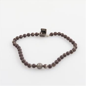 Pandora Sterling Silver Beads And Pave Bracelet