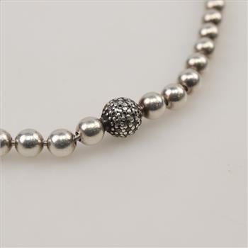 Pandora Sterling Silver Beads & Pave Bracelet