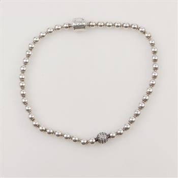 Pandora Sterling Silver Beads & Pave Bracelet