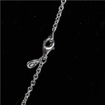 Pandora Sterling Silver Cable Chain Necklace With Padlock Pendant