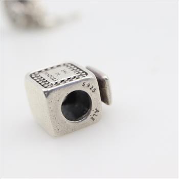 Pandora Sterling Silver Charm, 3 Pieces