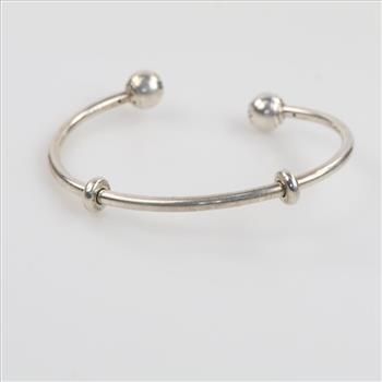 Pandora Sterling Silver Charm Cuff Bracelet