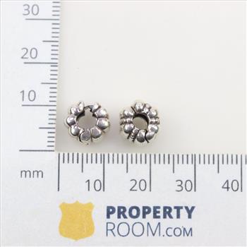 Pandora Sterling Silver Charms, 2 Pieces