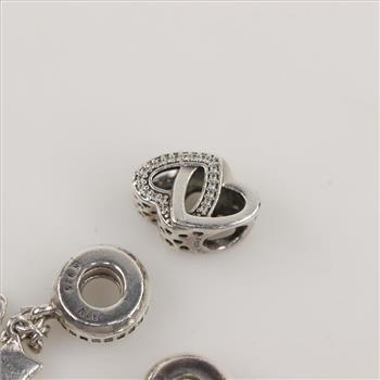 Pandora Sterling Silver Charms, 2 Pieces