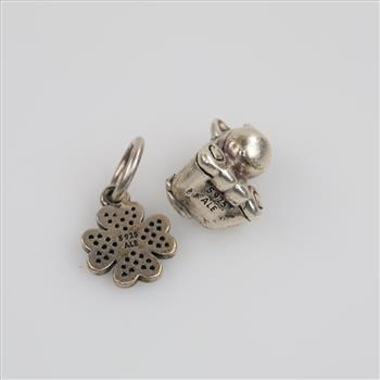Pandora Sterling Silver Charms, 2 Pieces