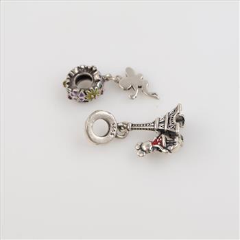 Pandora Sterling Silver Charms, 2 Pieces