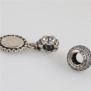Pandora Sterling Silver Charms, 2 Pieces
