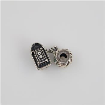 Pandora Sterling Silver Charms, 2 Pieces