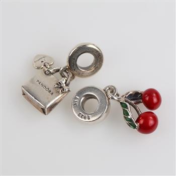 Pandora Sterling Silver Charms, 2 Pieces