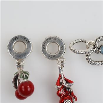 Pandora Sterling Silver Charms, 3 Pieces