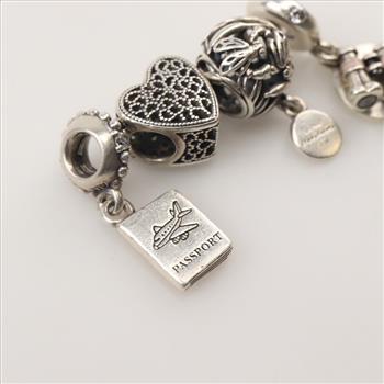 Pandora Sterling Silver Charms, 4 Pieces
