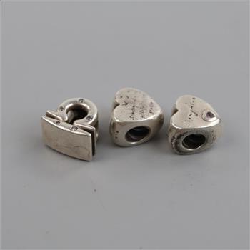 Pandora Sterling Silver Charms, 4 Pieces
