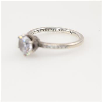Pandora Sterling Silver Clear Sparkling Crown Solitaire Ring