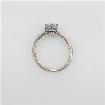 Pandora Sterling Silver Clear Sparkling Crown Solitaire Ring