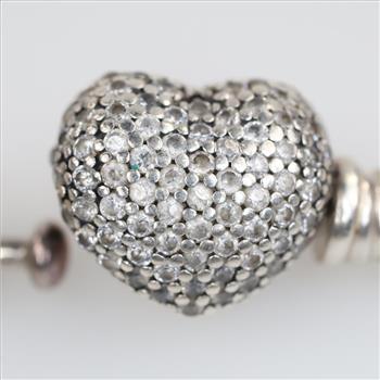 Pandora Sterling Silver Clear Stone Bracelet