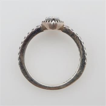 Pandora Sterling Silver Clear Stone Classic Teardrop Halo Ring