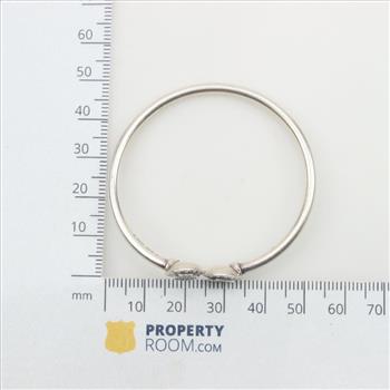 Pandora Sterling Silver Clear Stone Cuff Bracelet