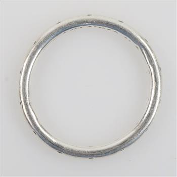 Pandora Sterling Silver Clear Stone Simple Sparkling Band