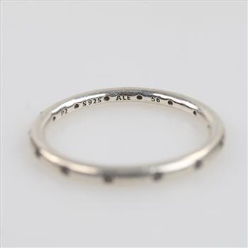 Pandora Sterling Silver Clear Stone Simple Sparkling Band