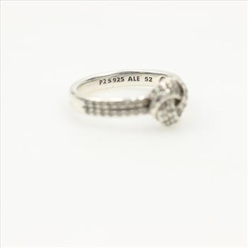 Pandora Sterling Silver Clear Stone Sparkling Love Knot Ring