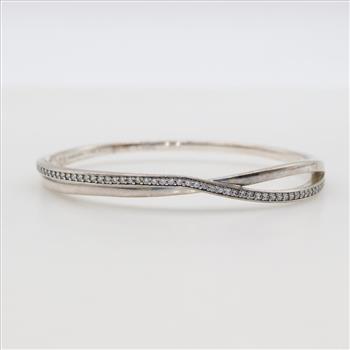 Pandora Sterling Silver Crossover Bangle Bracelet