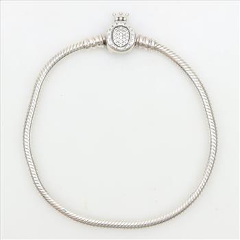 Pandora Sterling Silver Crown O Clasp Bracelet