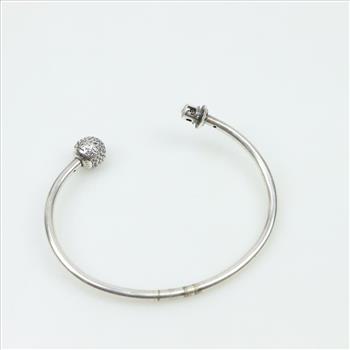 Pandora Sterling Silver Cuff Bangle Bracelet