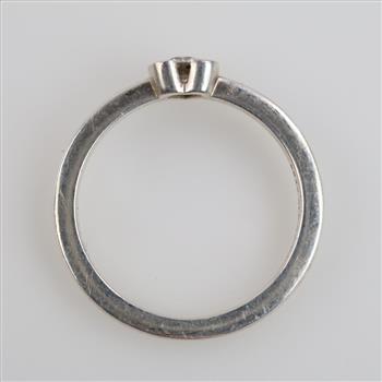 Pandora Sterling Silver Diamond Talisman Heart Ring