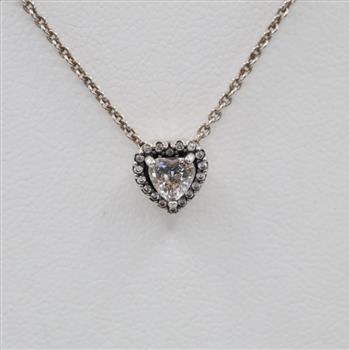 Pandora Sterling Silver Elevated Heart Necklace
