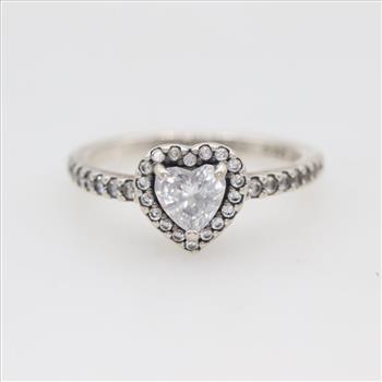 Pandora Sterling Silver Elevated Heart Ring