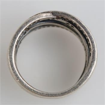 Pandora Sterling Silver Entwined Clear Stone Ring