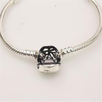 Pandora Sterling Silver Family Tree Heart Clasp Bracelet
