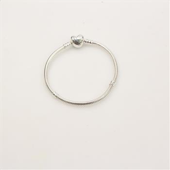 Pandora Sterling Silver Family Tree Heart Clasp Bracelet