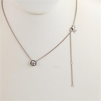Pandora Sterling Silver Halo Pendant Collier Necklace
