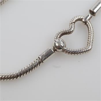 Pandora Sterling Silver Heart Closure Bracelet