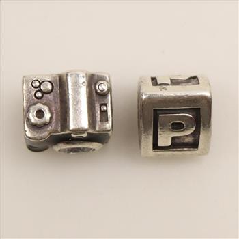 Pandora Sterling Silver Jewelry, 2 Charms